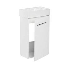 VBChome Vano lavabo, sotto-lavabo, mobili da bagno in bianco, superficie lucida, piccolo bagno per ospiti, composto da lavabo e lavabo, bagno di piccole dimensioni.