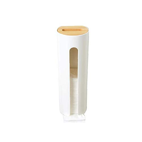 mensole scatola di immagazzinaggio da parete Bagno Titolare di cotone Pads contenitore per montaggio a parete Dischetto di cotone Organizzatore con coperchio Dispenser con Easy-Access di apertura