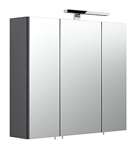 Posseik 5422 84 Mobiletto a Specchio da Bagno Santana, Antracite