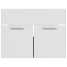 vidaXL Set Mobili da Bagno 2 pz Bianco e Rovere Sonoma in Truciolato
