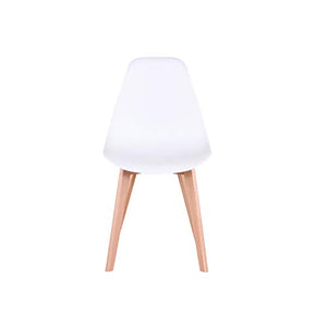 EGOONM Set di 4 sedie da Pranzo retrò, sedie in Stile Nordico con Gambe in Legno massello, sedie per Soggiorno, Cucina,Ufficio (Bianco)