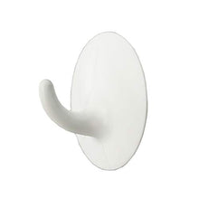 Set di ganci autoadesivi bianchi, 4 pezzi, ø 35 mm, per appendere mobile al telaio della finestra, ganci adesivi in plastica, portasciugamani e base adesiva rotonda