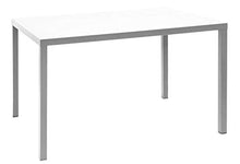 RD ITALIA Tavolo da Giardino 188x88x75 cm in Acciaio Dorio 190X90 Bianco