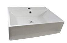 1 lavabo in ceramica rettangolare grande lavabo bagno 51 cm L x 42,5 cm B