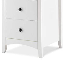 WGYDREAM Comodino Cabinetto Bianco Comodino con 4 Cassetti Cassettiera con Gambe in Legno Credenza per Camera da Letto Bagno Soggiorno Vivaio, 45 X 45 X 94 Cm