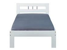 Inter Link Los Angeles, Letto Singolo Moderno Pino Verniciato, Bianco, 205 x 96 x 72 cm