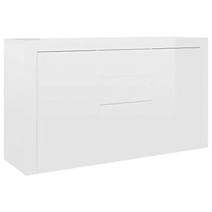 vidaXL Credenza Bianco Lucido 120x36x69 cm in Truciolato