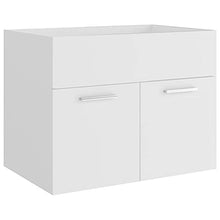 vidaXL Set Mobili da Bagno 2 pz Bianco in Truciolato