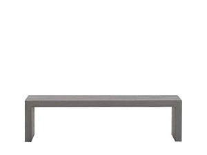 Beliani Panchina da Giardino in Simil Cemento Grigio 3 Posti 40 x 150 x 40 cm TARANTO