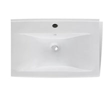 SENLUOWX - Lavabo in ceramica rettangolare, 600 x 460 x 160 mm (L x P x A)