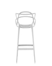 Kartell Masters Stool Sgabello, Tecnopolimero termoplastico Riciclato con Carica Minerale e Trattamento Soft-Touch, Bianco, H. 75