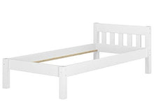 Erst-Holz Solido Letto Bianco per Materasso 90x200 in Pino con doghe rigide 60.38-09W
