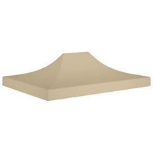 Festnight Telo per Gazebo, Tetto per Tendone, Copertura Superiore per Gazebo, Gazebo Pieghevole per Feste 4,5x3 m Beige 270 g/m²