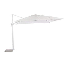 Stilè Ombrellone Decentrato da Giardino in Alluminio 3x4m Bianco Base Decentrata Telo Poliestere e Rotazione 360°