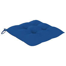 vidaXL Sedie da Giardino 2 pz con Cuscini Blu in Massello di Teak
