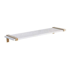 Semplicità Elegante Scaffale a Muro Scaffalature Sospese Scaffale Scaffale in Marmo Artificiale Trama Trasparente Impermeabile Resistente All'Usura Bagno Cucina Soggiorno, 6 Dimensioni, HJJ, bianca