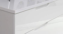 Meubletmoi - Cassettiera Dressing, 1 ante, 4 cassetti, design moderno contemporaneo, colore: Bianco