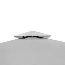BBZZ Polirattan Gazebo con tetto bianco crema 3 x 3 m Gazebo pieghevole