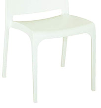 bica 300 Volga Sedie, White, 47x95x180 cm, Bianco, 46x54x80 cm, plastica