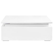 Tavolo da Comodino Moderno Gloss Gloss RGB LED Camice da Comodino Rettangolare Tavolo da tè Rettangolare con Stoccaggio Drawer220V