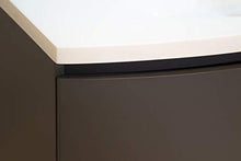 OrionShop Mobile Bagno Sospeso KAHINA da 100cm Grigio Opaco con Lavabo Specchio e Lampada LED Inclusi