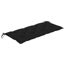 vidaXL Panca da Giardino con Cuscino Nero 240 cm in Massello di Teak