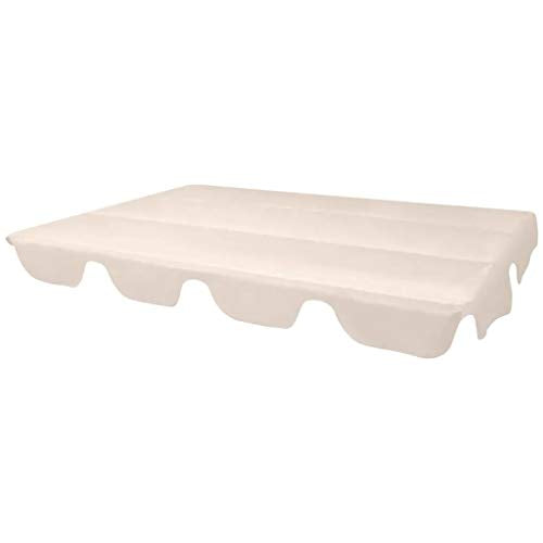 Estink Copertura di Ricambio Universale per Tutti i dondoli di Larghezza 110-145 cm e Lunghezza 170-200 cm, in Poliestere con Rivestimento in PVC Impermeabile, Beige, 226x186cm