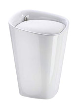 WENKO Sgabello portabiancheria Candy quadrato bianco - collettore de lavanderia Capacità: 20 l, ABS, 35 x 50 x 35 cm, Bianco