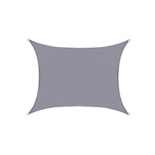 Tenda A Vela Parasole Rettangolare, HDPE Traspirante UV Block Protezione Esterna Trasferimenti su Tela di Canapa Ombra Sun per Giardino Patio Pergola Balcone Patio,Grigio,2X1.8m