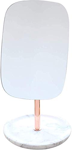 WQERLC Specchio a Parete, Specchi Vanità per il Trucco, Toeletta in Oro Rosa Rotazione Libera Di 180 Gradi Ideale per Bagno o Camera da Letto Piano Tavolo, Specchi da Bagno a Parete