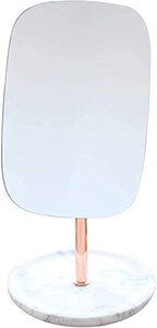 WQERLC Specchio a Parete, Specchi Vanità per il Trucco, Toeletta in Oro Rosa Rotazione Libera Di 180 Gradi Ideale per Bagno o Camera da Letto Piano Tavolo, Specchi da Bagno a Parete