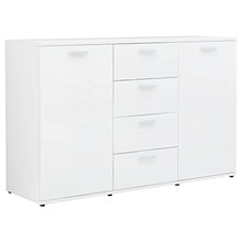 vidaXL Credenza Bianco Lucido 120x35,5x75 cm in Truciolato