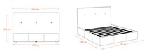 Letto una piazza e mezza con contenitore.. cm. 131 x 205 x 105h. (Serie: Dafne-Letti-ST2)