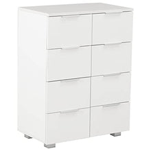 vidaXL Credenza con Finitura Lucida Pratica Raffinata Moderna Accattivante Spaziosa Durevole Funzionale Madia Buffet Vetrina Bianca in Truciolato