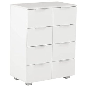 vidaXL Credenza con Finitura Lucida Pratica Raffinata Moderna Accattivante Spaziosa Durevole Funzionale Madia Buffet Vetrina Bianca in Truciolato