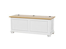 Homemania 1003_PF Cassapanca Acanto, Bianco in Legno, 120 x 42 x 50 cm