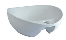 1 lavabo in ceramica, ovale, rettangolare, piccolo, in ceramica, 40,5 x 32,5 cm