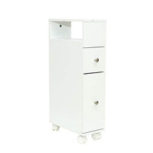 Wonderhome Carrellino per Il Bagno，Mobile Multiuso ，Carrellino Salvaspazio,Ci Sono Due Piccoli Cassetti，15 x 33 x 65 cm