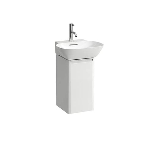 Laufen Base di Scorrimento per mobiletto lavabo Ino 815301, 1 Anta, Cerniera a Sinistra, Maniglia in Alluminio anodizzato, colorazione: Bianco Lucido - H4030111102611