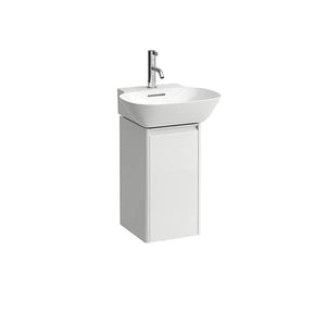 Laufen Base di Scorrimento per mobiletto lavabo Ino 815301, 1 Anta, Cerniera a Sinistra, Maniglia in Alluminio anodizzato, colorazione: Bianco Lucido - H4030111102611