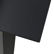 SKM Set da Pranzo da Giardino 7 pz Nero in Vetro e Acciaio (49.65kg)