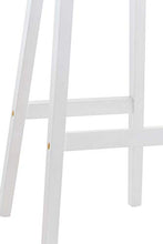 CLP Sgabello Bar Taunus In Similpelle E Legno Di Caucciù 4 Gambe I Sedia Alta Cucina Con Schienale Alt 72 CM, Colore:rosso, Colore del telaio:bianco