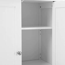 VASAGLE Armadio da Bagno Autoportante, Mobile da Bagno, Organizzatore Portaoggetti, con 2 Ripiani Regolabili, 30 x 60 x 80 cm, Bianco BCB60W