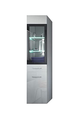 Mobiletto Rio 131 cm altezza bianco lucido - Mobiletto, armadietto per il bagno