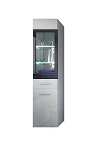 Mobiletto Rio 131 cm altezza bianco lucido - Mobiletto, armadietto per il bagno