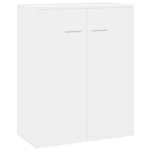 Festnight Credenza Bianco Lucido Comò e Mobili con 2 Ante in Stile Moderno 60x30x75 cm in Truciolato