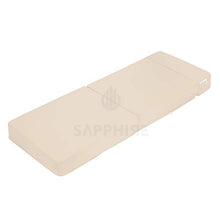 G&H - Materasso pieghevole pieghevole per letto singolo, con rivestimento rimovibile, colore: beige