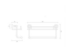 GJJSZ Ripiani in Vetro retrò con portasciugamani,Materiale in Alluminio Spaziale,Porta Cosmetici per Bagno Multiuso,mensola da Bagno 60 * 25,5 cm