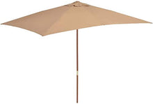 SHANCL Ombrellone Outdoor Proteggere Giardino Ombrellone con palo di Legno 200 * 300cm Taupe Giardino domestiche di Prato Ombrelloni da Giardino Ombrelloni