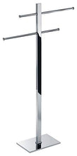 Gedy Tobia Portasciugamani da terra, in acciaio inox, cromato, 40,6 x 15,5 x 89